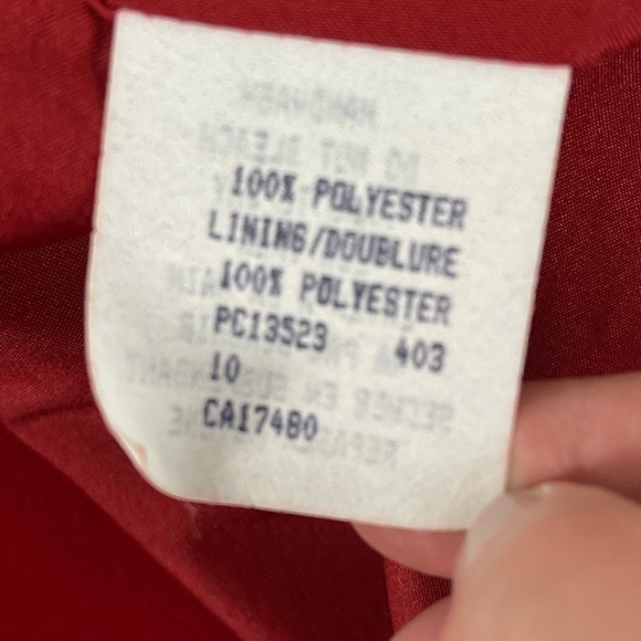 Vintage Red Lined Boxy Fit Blazer Size 10 - Picture 8 of 10